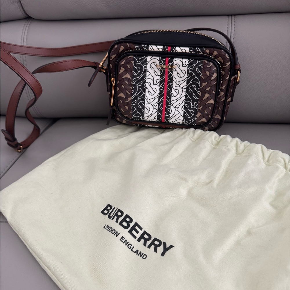 Burberry Monogram Stripe Camera Bag – Like New – Worn Once
